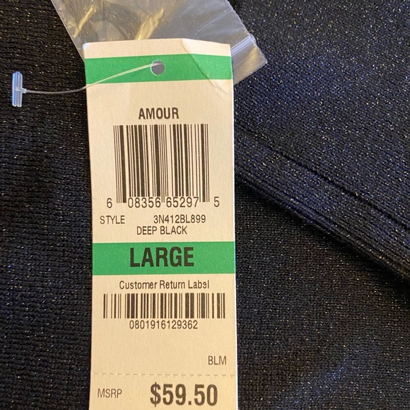 INC- ( international Concepts) Black Top. Large . Long Sleeves. NWT. - Picture 6 of 8